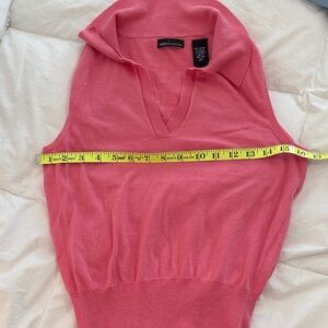 Moda International Pink V-Neck Sweater Vest XS